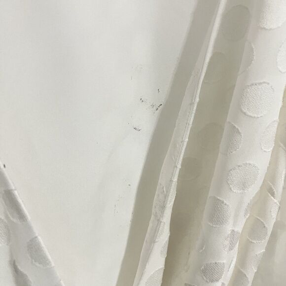 Keepsake See You Now White Polka Dot Wrap Dress Size S Long Sleeve Chiffon - Picture 7 of 11